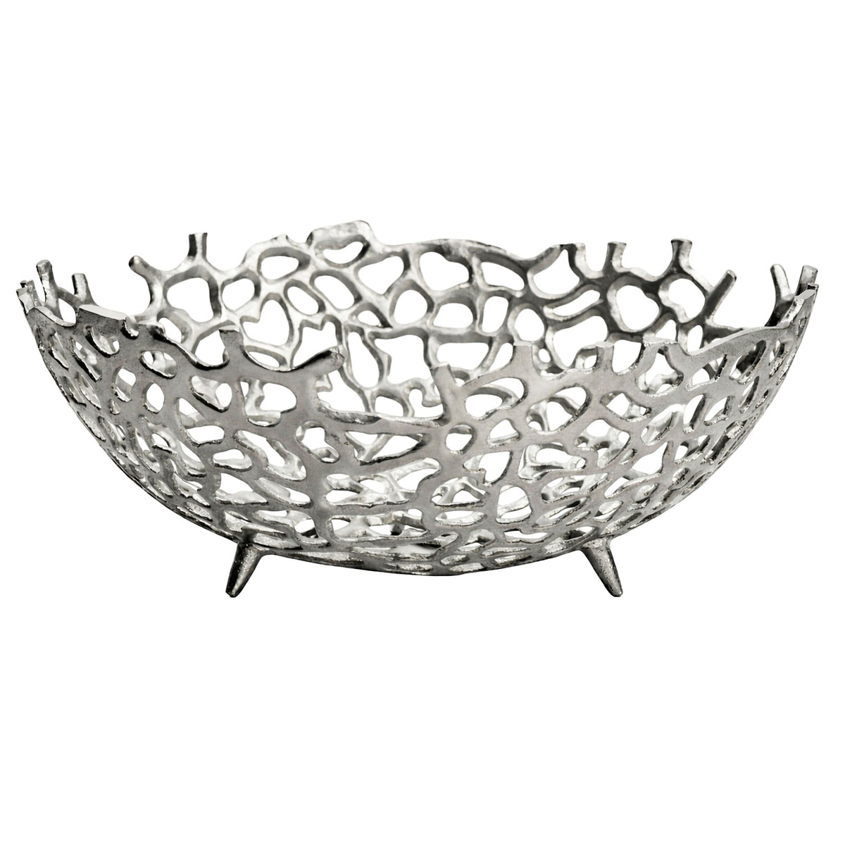 Obstschale Rund Schale Metall 46cm Tischdeko - Moderner Obstkorb mit Fuß aus Aluminium