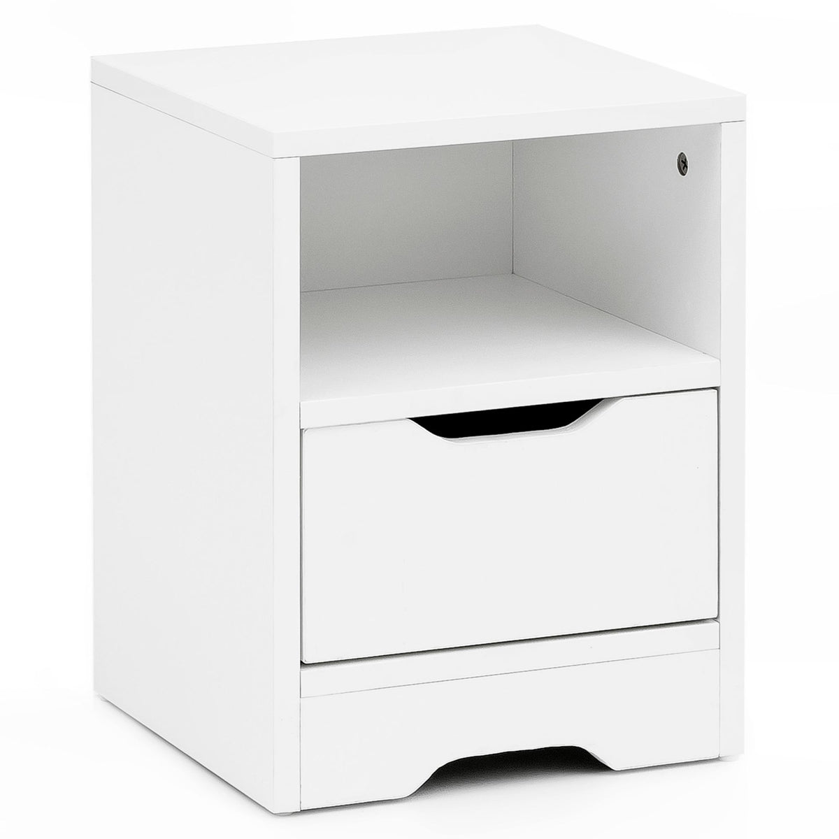 Nachtkonsole SV51475 31x43x31 cm 1 Schublade und Ablagefach, Nachtkommode mit Stauraum