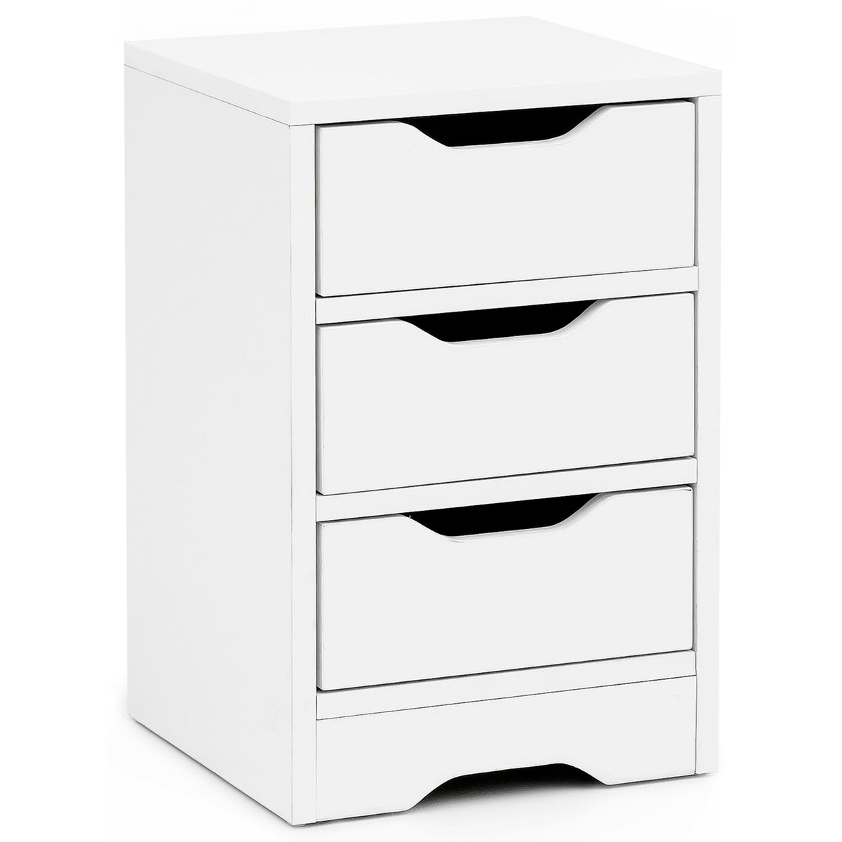 Nachtkonsole 31x49x31 cm Matt mit 3 Schubladen, Nachtkommode mit Stauraum, Nachttisch
